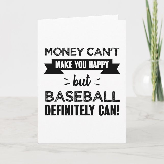 Carte Le baseball vous rend heureux (Devant)