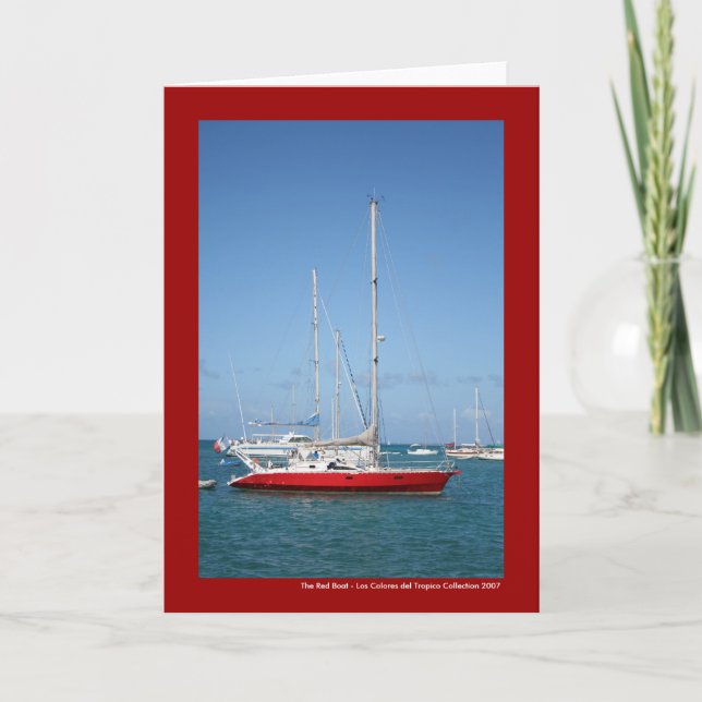Carte Le bateau rouge (Devant)