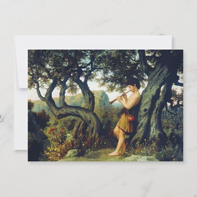 Carte Le berger Jouer à la flûte (Devant)