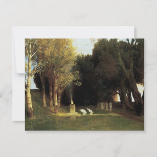 Carte Le bois sacré par Arnold Bocklin, Art Vintage
