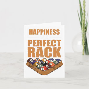 Carte Le Bonheur Est Un Parfait Rack Billiard Jeu Lover 