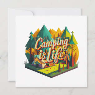 Carte Le camping est la vie
