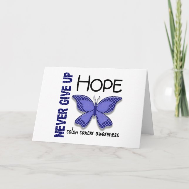 Carte Le cancer du côlon n'abandonne jamais le papillon  (Devant)