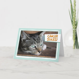 Carte Le Cancer suce, chat triste