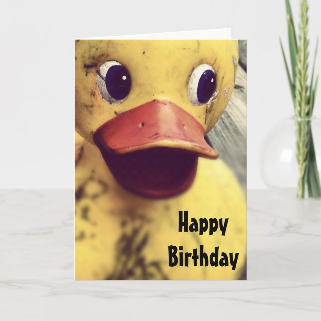 Carte Le caoutchouc de joyeux anniversaire mignon (Devant)