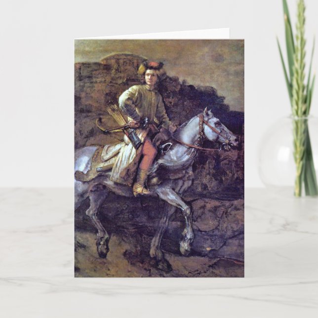 Carte Le cavalier polonais par Rembrandt Van Rijn (Devant)