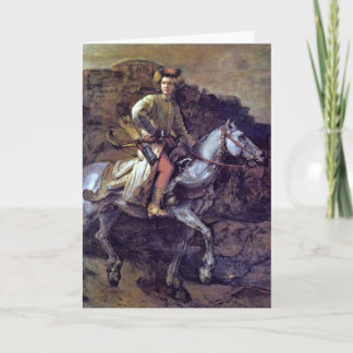 Carte Le cavalier polonais par Rembrandt Van Rijn