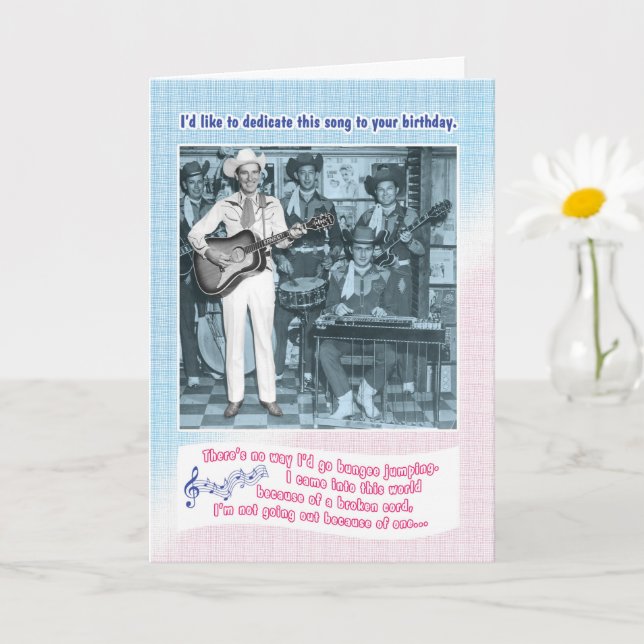 Carte Le Chant d'anniversaire de Bungee Cord (Petite plante)