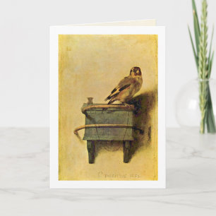 Carte Le chardonneret. Par Carel Fabritius
