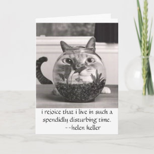 Carte le chat aux poissons roulent, je se réjouissent