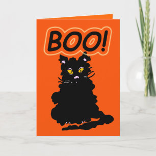 Carte Le Chat Claude's Cousin "Boo" Halloween Card