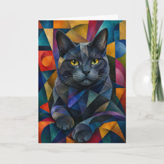Carte Le Chat Cubiste