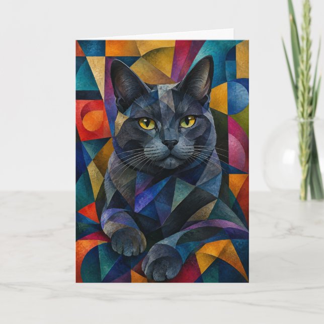 Carte Le Chat Cubiste (Devant)