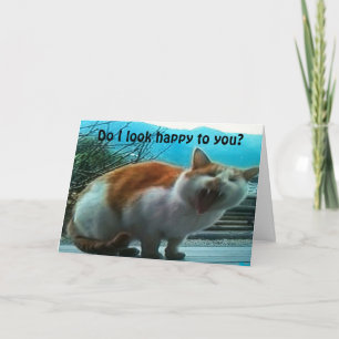 CARTE LE CHAT EN COLÈRE SE DÉMARQUE - ***VOUS MANQUE !**