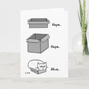 Carte Le chat est complètement dans cette boîte - Funny 