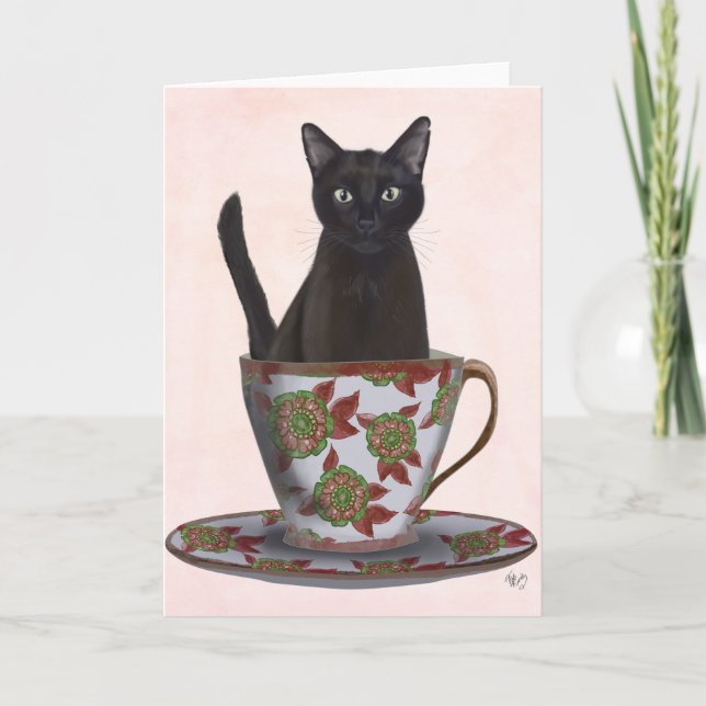 Carte Le Chat noir à la télé (Devant)
