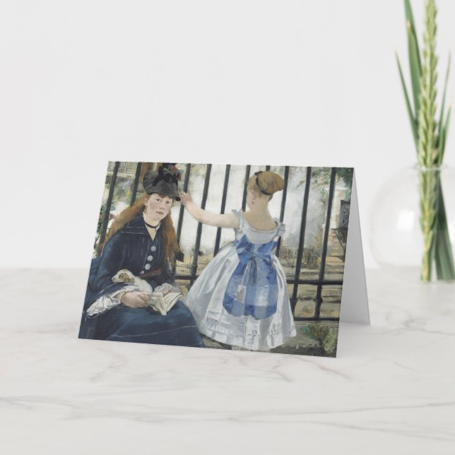 Carte Le Chemin de fer - Manet Impressionniste Peinture (Devant)