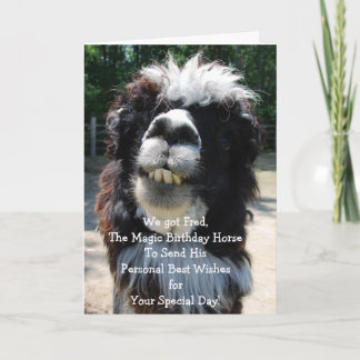 Carte Le Cheval magique d'anniversaire