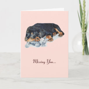 Carte le chien du chiot de Rottweiler t'a manqué