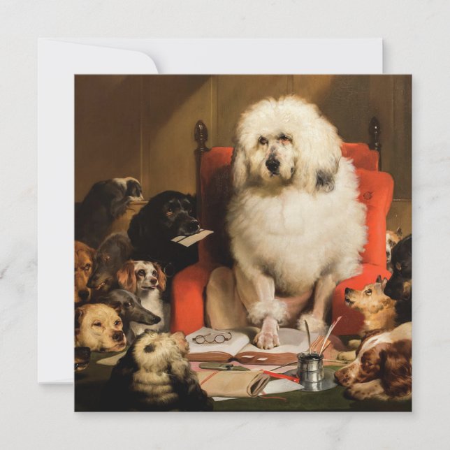 Carte Le chien en tant que juge qui délivre la loi devan (Devant)