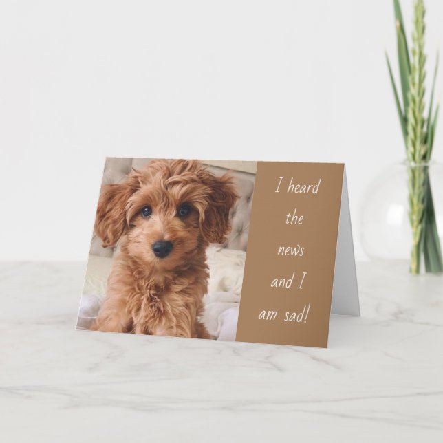 CARTE LE CHIEN EST DEVENU SÉRIEUX À PROPOS DE VOTRE DÉPA (Devant)