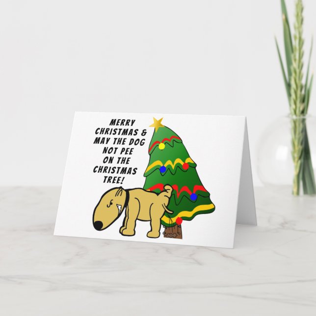 Carte Le chien ne pisse pas sur l'arbre de Noël (Devant)