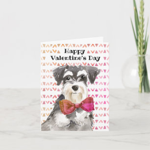 Carte Le chien Schnauzer prêt à se battre pour la Saint 