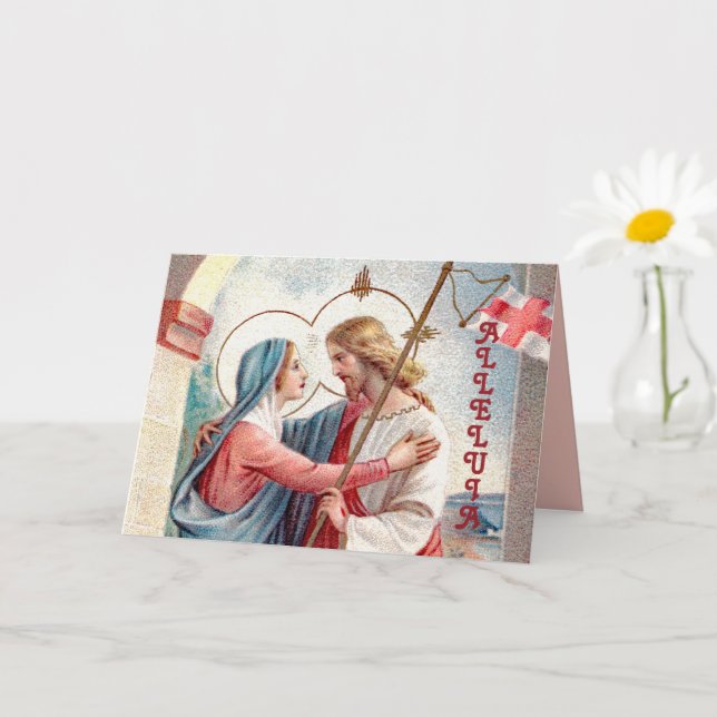 Carte Le Christ ressuscité salue sa mère (Détail ; MH01) (Petite plante)