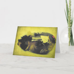 Carte Le cochon de Guinée en verre de vin