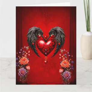 Carte Le coeur aux ailes noires