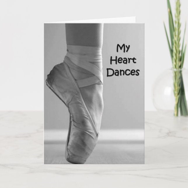 CARTE LE COEUR DANSE QUAND JE PENSE À VOUS-ANNIVERSAIRE (Devant)