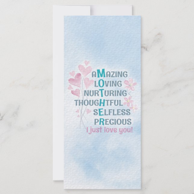 Carte Le coeur de la mère (Devant)