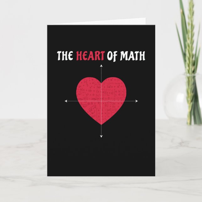 Carte Le Coeur des mathématiques Saint Valentin Les math (Devant)