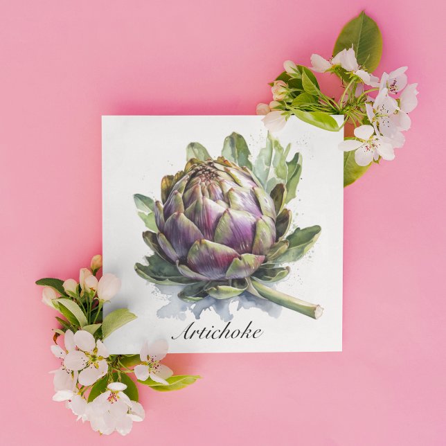 Carte Le Coeur du Jardin : Artichoke en Aquarelle (Créateur téléchargé)