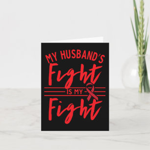 Carte Le combat de mon mari est mon combat contre le can