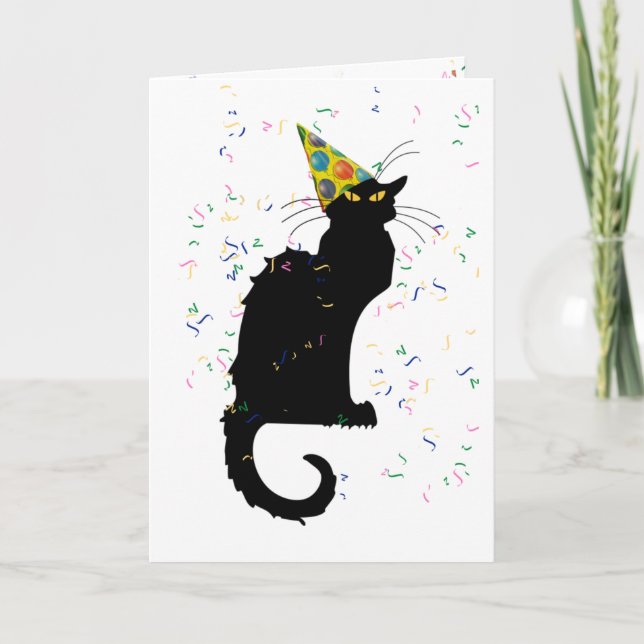 Carte Le Conversation Noir Joyeux anniversaire (Devant)