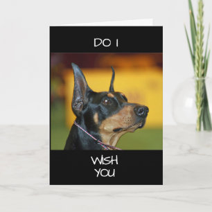Carte **Le COOL DOBERMAN** dit HEUREUX "40ème"