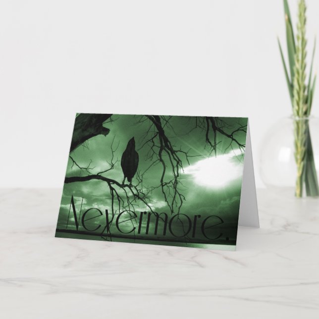 Carte Le Corbeau - Jamais plus Poutres de Soleil Arbre - (Devant)