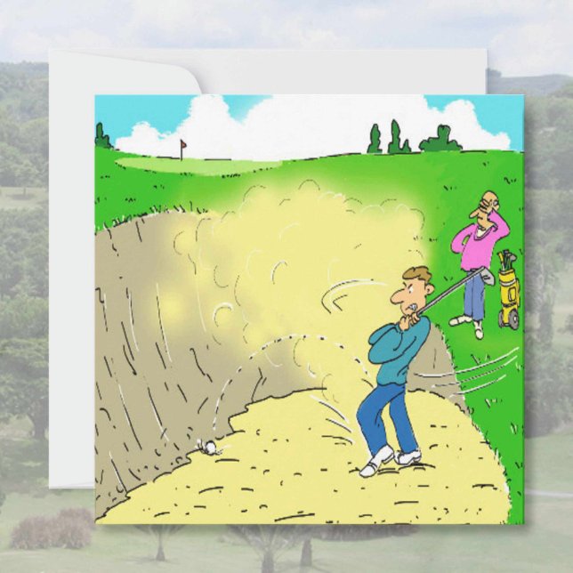 Carte Le costume de Golfer dans un dessin de Bunker (Créateur téléchargé)