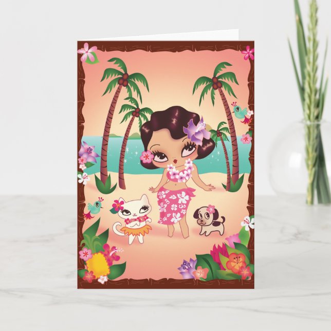 Carte Le coucher de soleil magique de Hula Lulu (Devant)