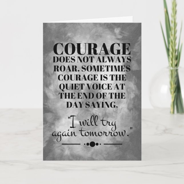 Carte Le Courage N'Est Pas Toujours Roar (Devant)