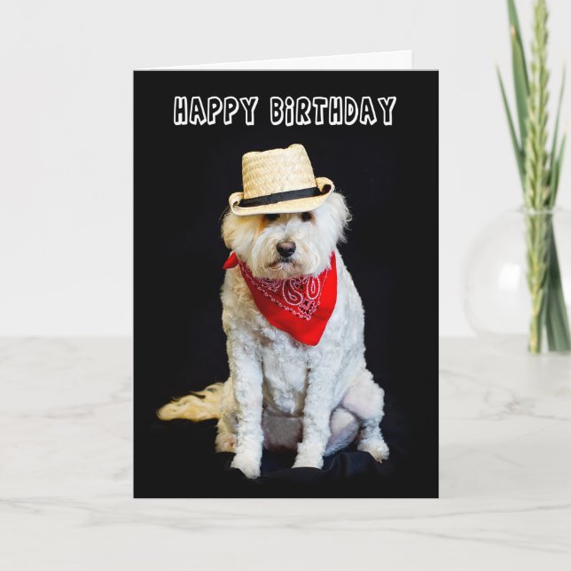 CARTE LE COW-BOY ET LE DOG ONT LE SCARF (Devant)