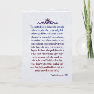 Carte Le crédit appartient à l'homme dans l'arène