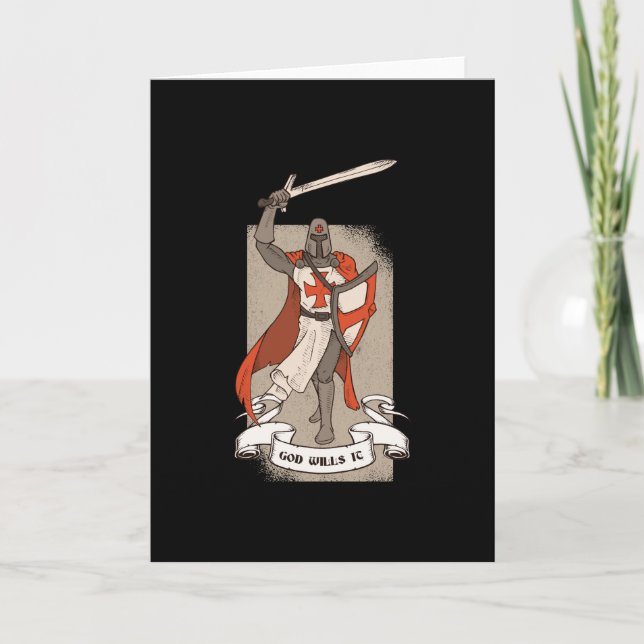 Carte Le Croiseur Khight Templar Warriar De Dieu (Devant)