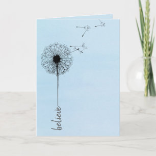 Carte Le dandelion noir croient inspiration