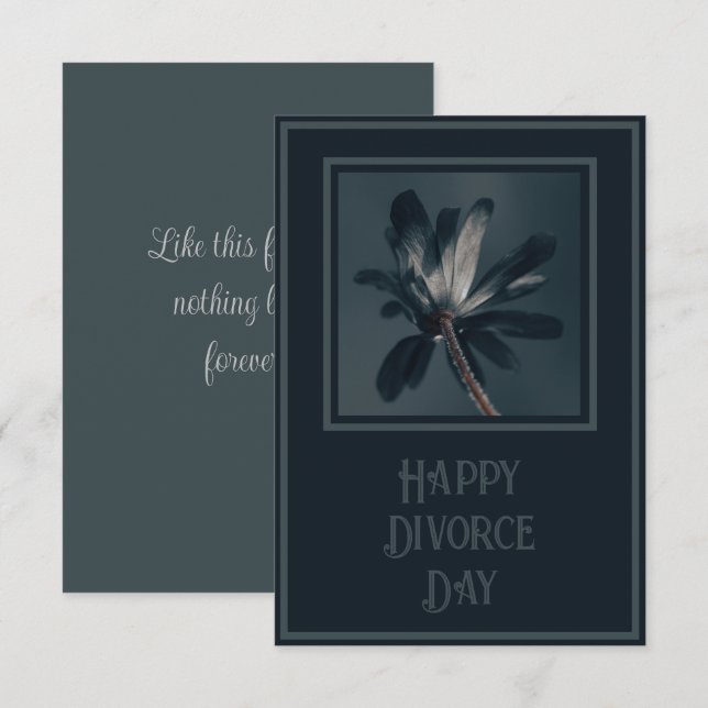 Carte Le délicieux divorce des fleurs sombres (Devant / Derrière)