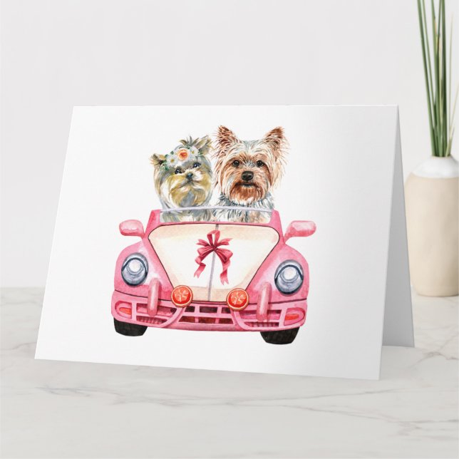 Carte Le design Mariage de Yorkshire Terrier (Devant)