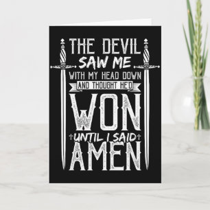 Carte Le diable m'a vu et a pensé qu'il avait gagné jusq