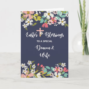 Carte Le diacre et la femme Bénédiction de Pâques du Chr