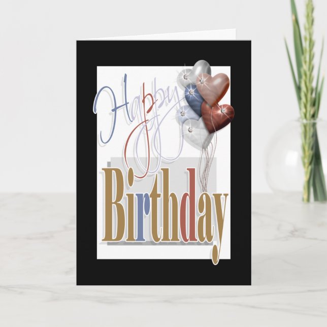 Carte Le diamant d'amusement de "joyeux anniversaire" (Devant)